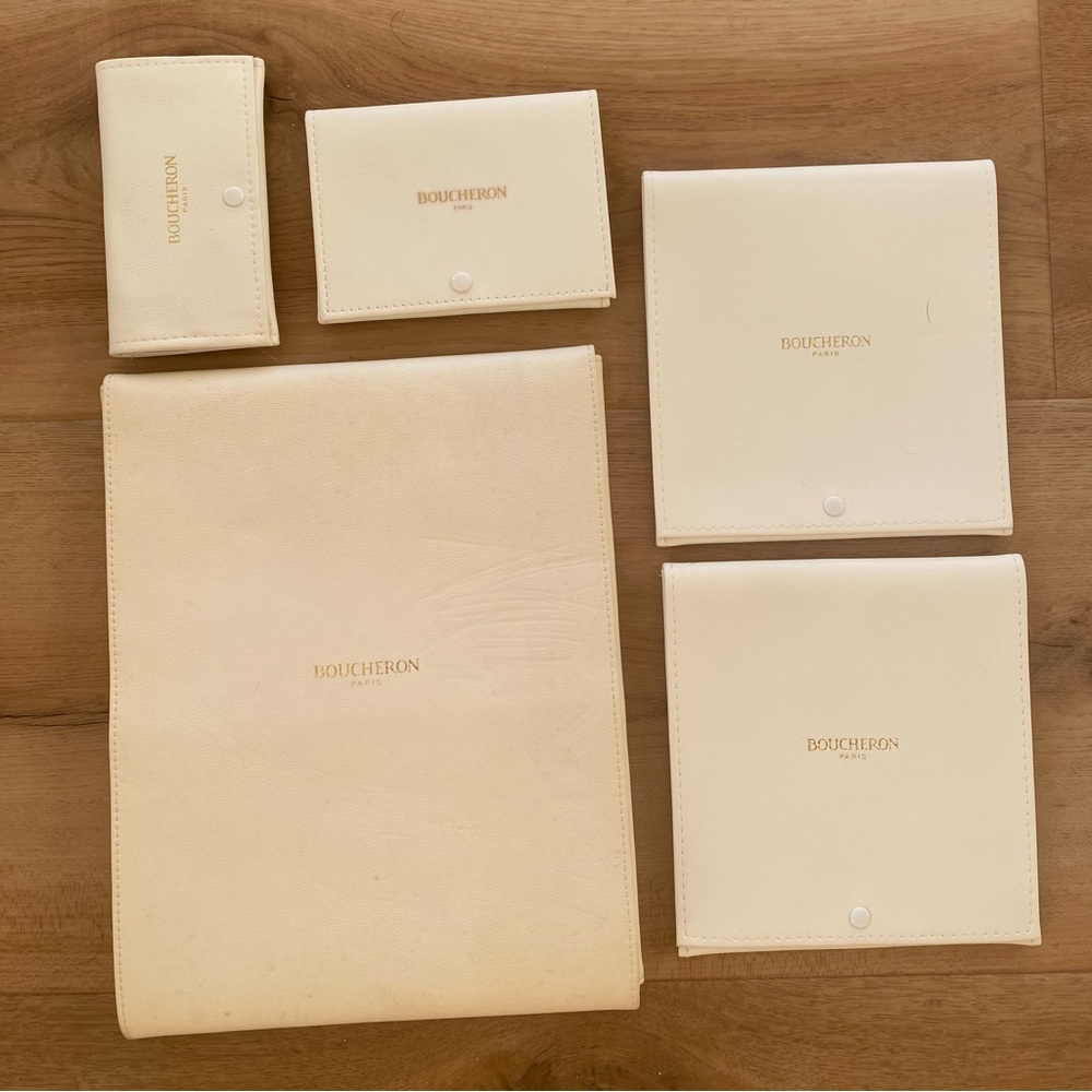 Set of Boucheron jewelry pouches / cases